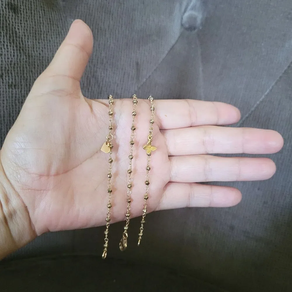 ✨️HP✨️ Dainty Gold💛 Pyrite Bracelet Trio3️⃣ - NWOT